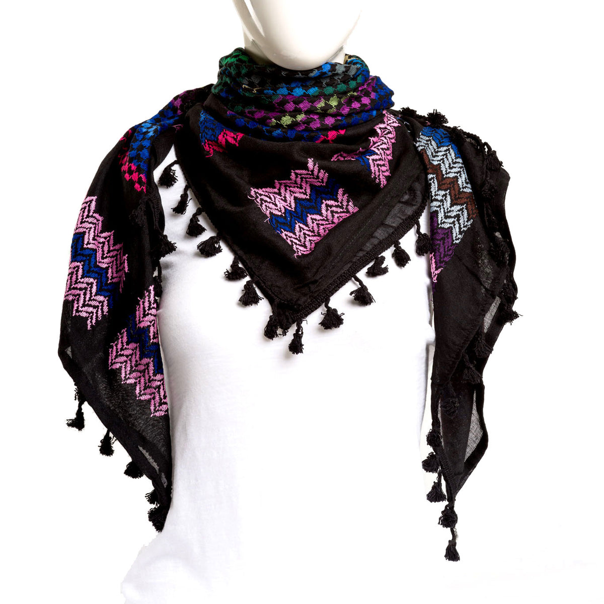 Authentic Hand Loomed Shawl (Fuchsia)