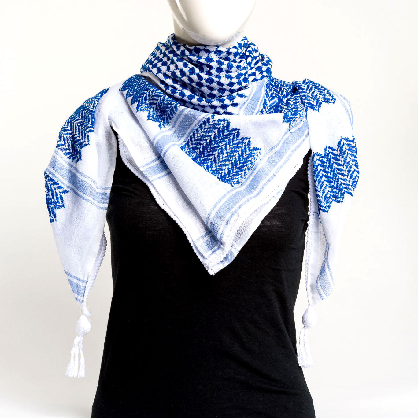 Authentic Hand Loomed Shawl (Cerulean)