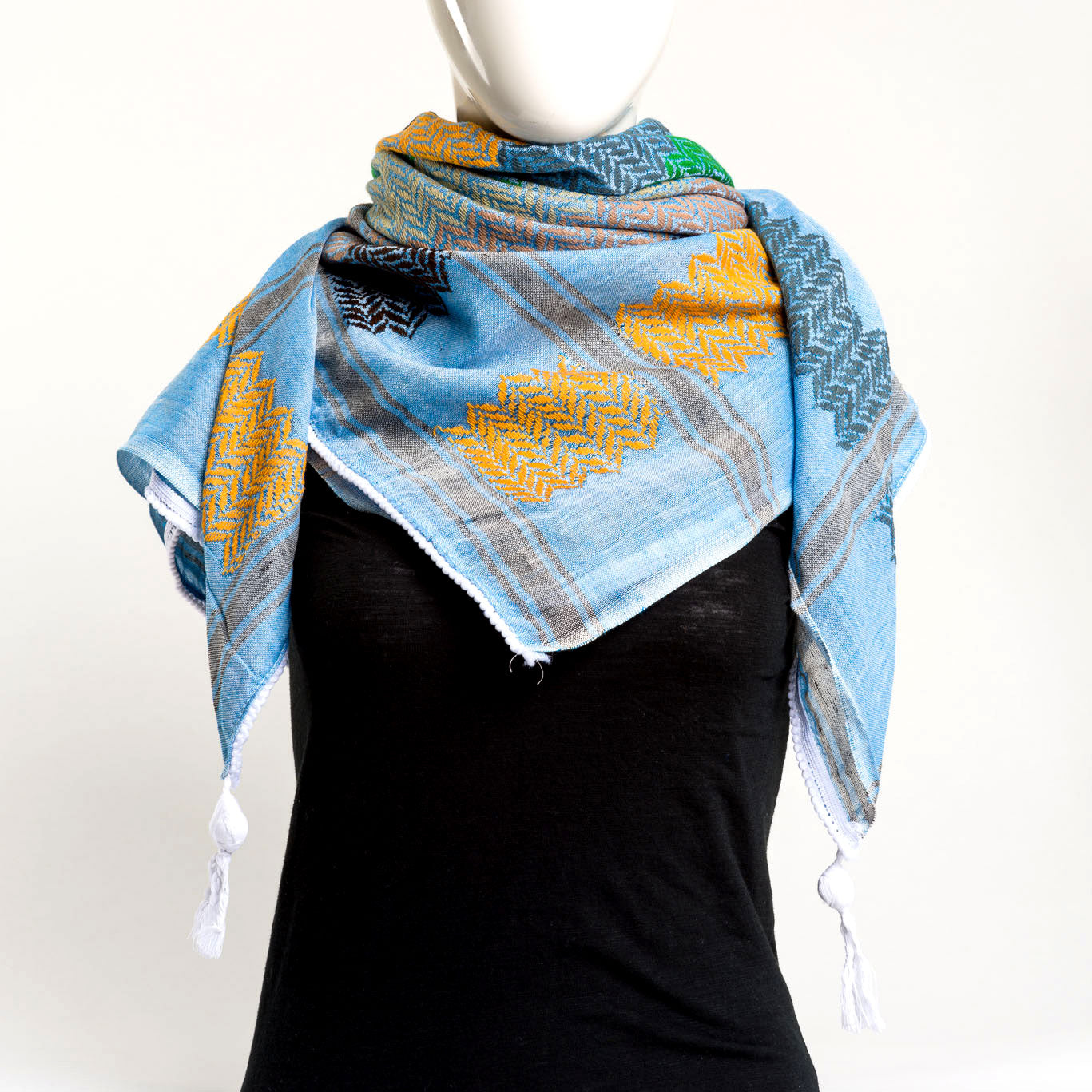 Authentic Hand Loomed Shawl (Azul)