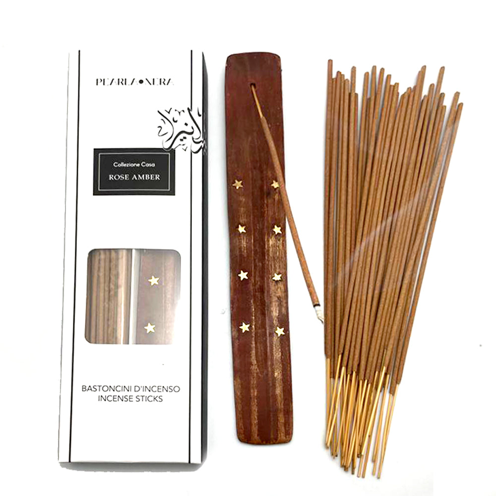 Pure Agarwood Incense Sticks with Wooden Holder (40 x 10”)